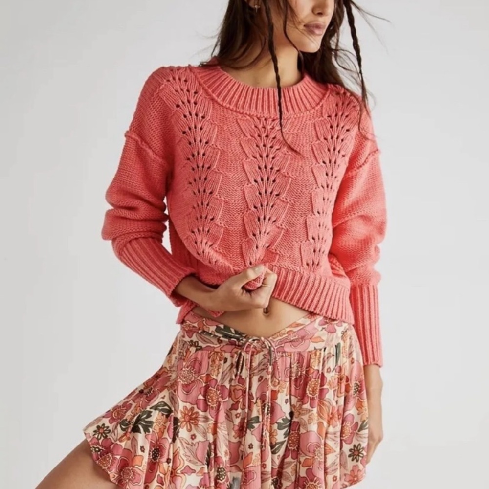 Free People Bell Song Cotton Blend Sweater